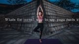 Whats the correct way to say yoga pants in English? 正确的方式是说英文？